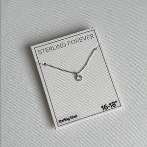 Dainty Sterling Forever Silver & Cubic Zirconia Necklace